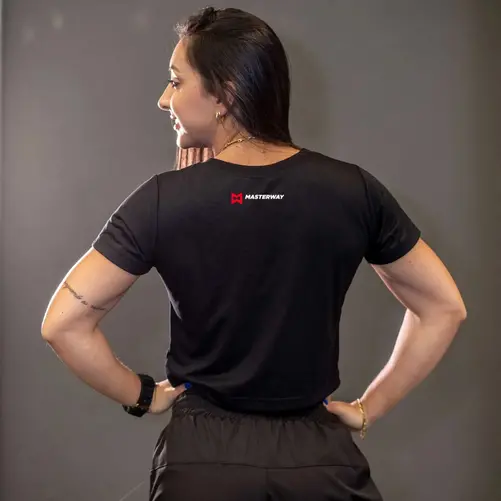 Cropped Feminino Preto - Masterway Suplementos